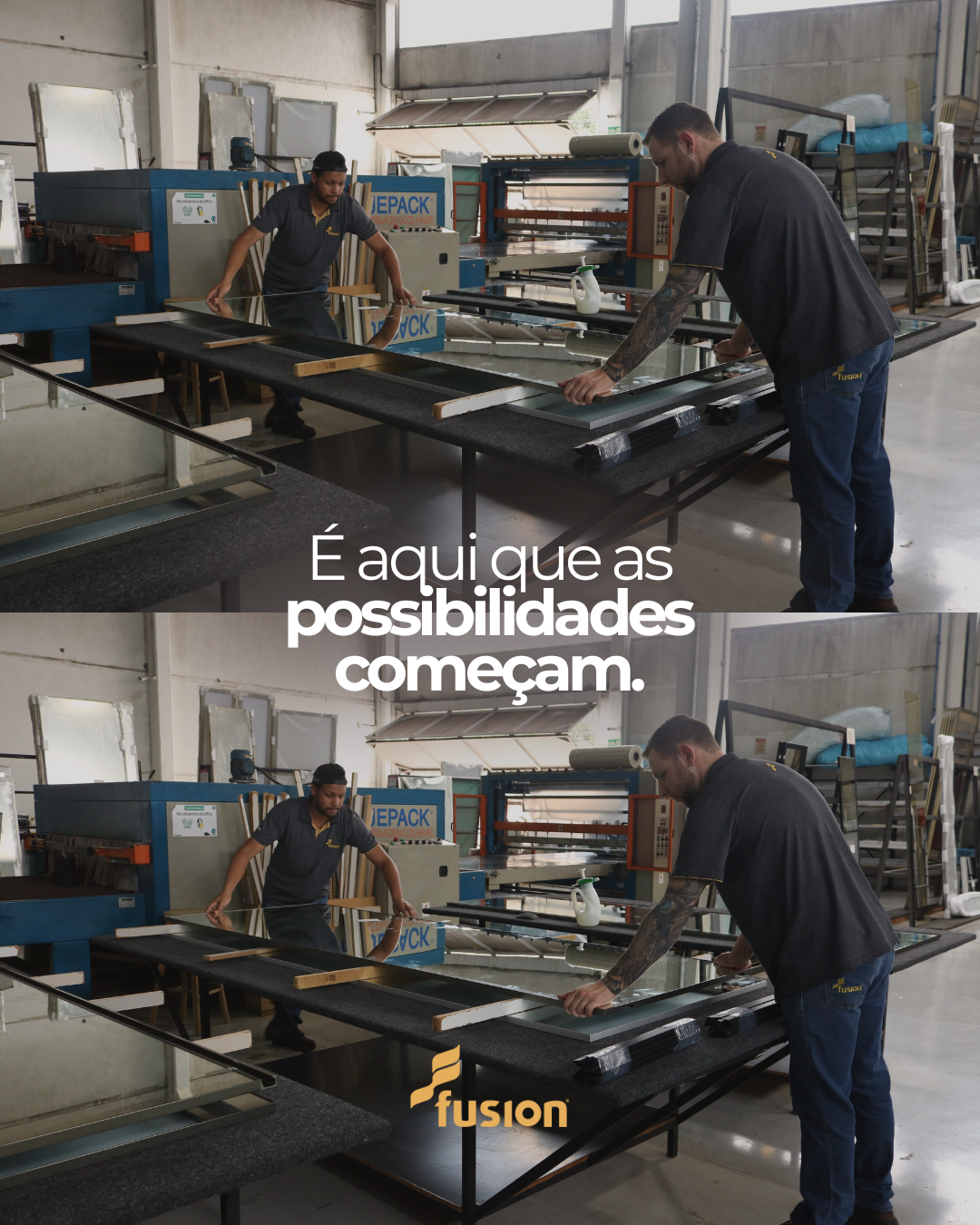 Processo produtivo da Fusion na planta de Maringá